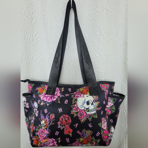 ed hardy love kills slowly ☠️Ed Hardy⚘️Canvas Lunch Tote